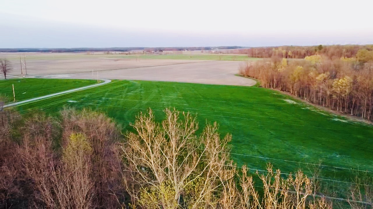 Cover crop aerial view — Dr. Hesler's farm